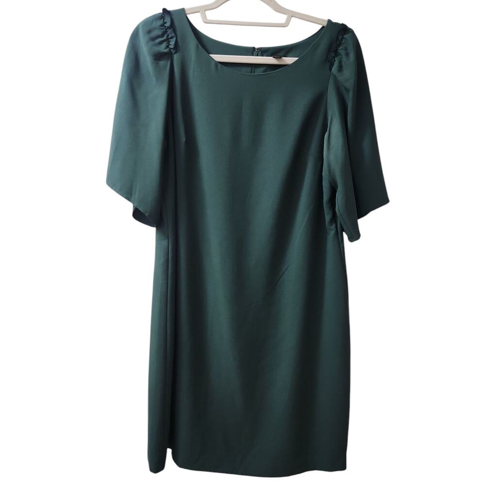 Ann Taylor Factory Teal Green Sheath Dress Size 10